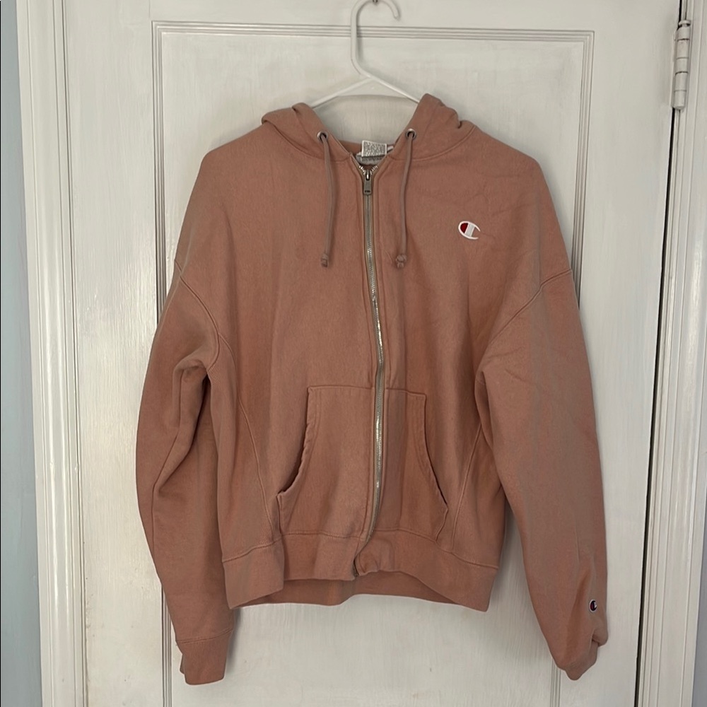 Champion Dusty Pink Hoodie with Zipper